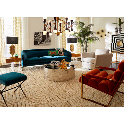 Cuscino con ricamo a punto tigre