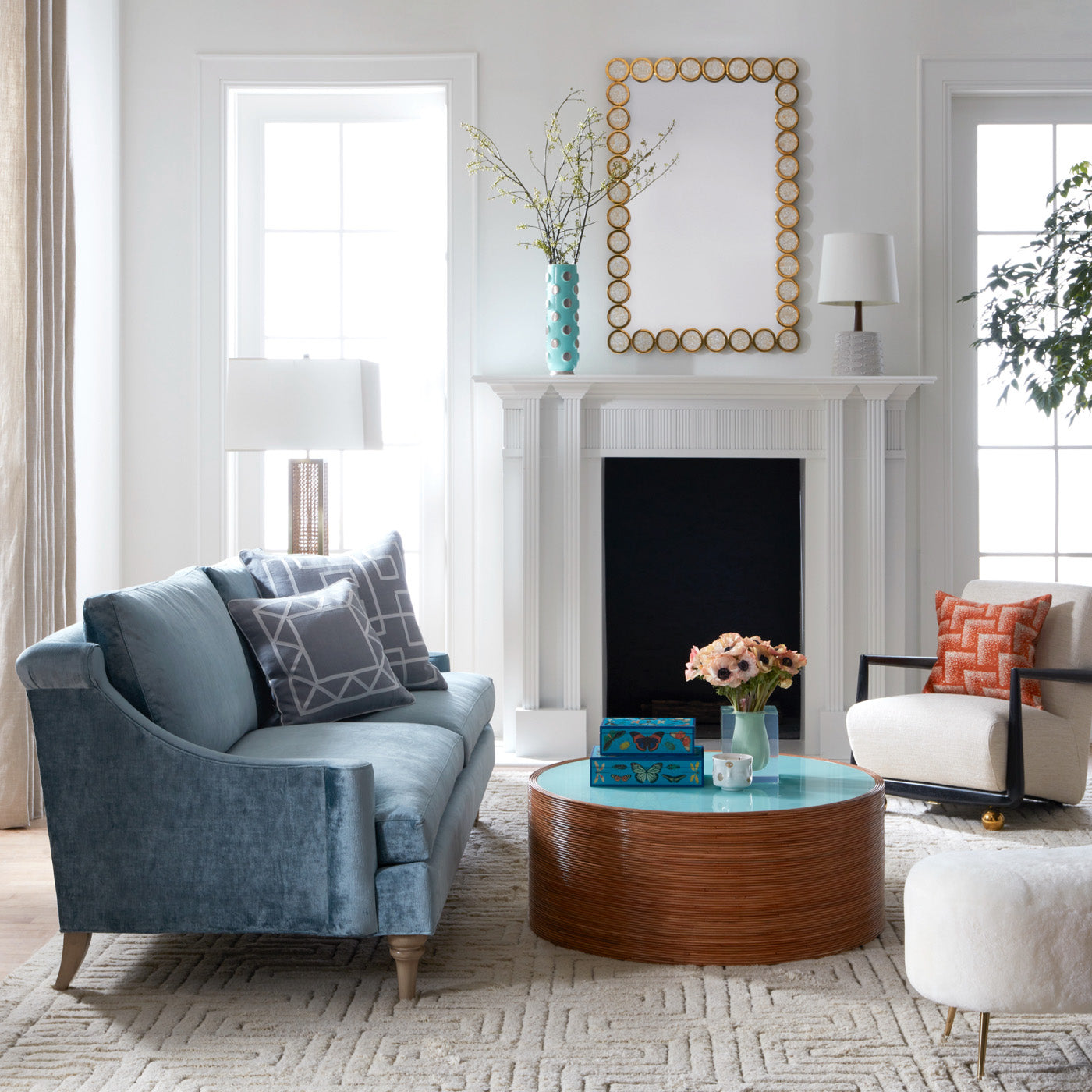 Cuscino con bordo Positano