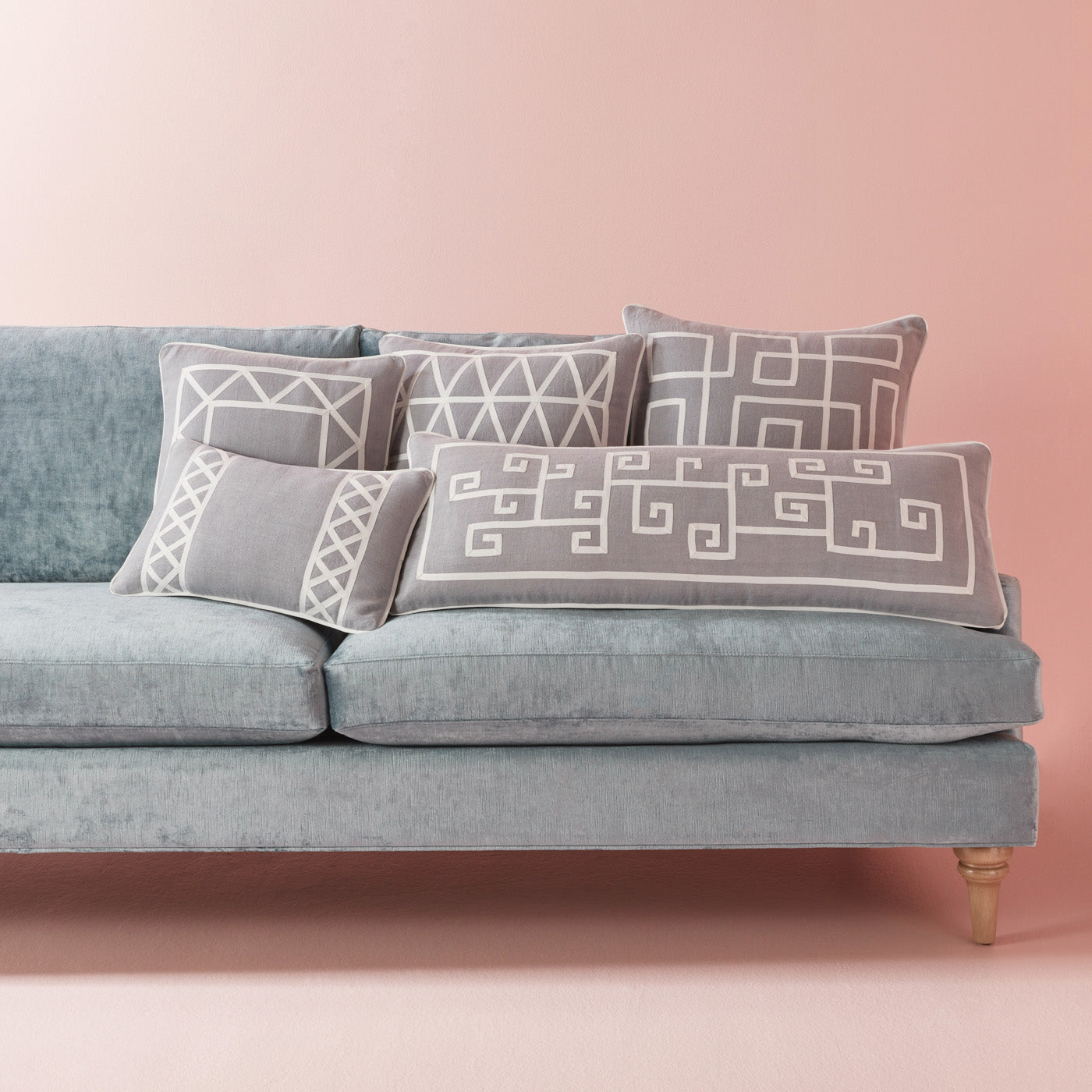 Cuscino con bordo Positano