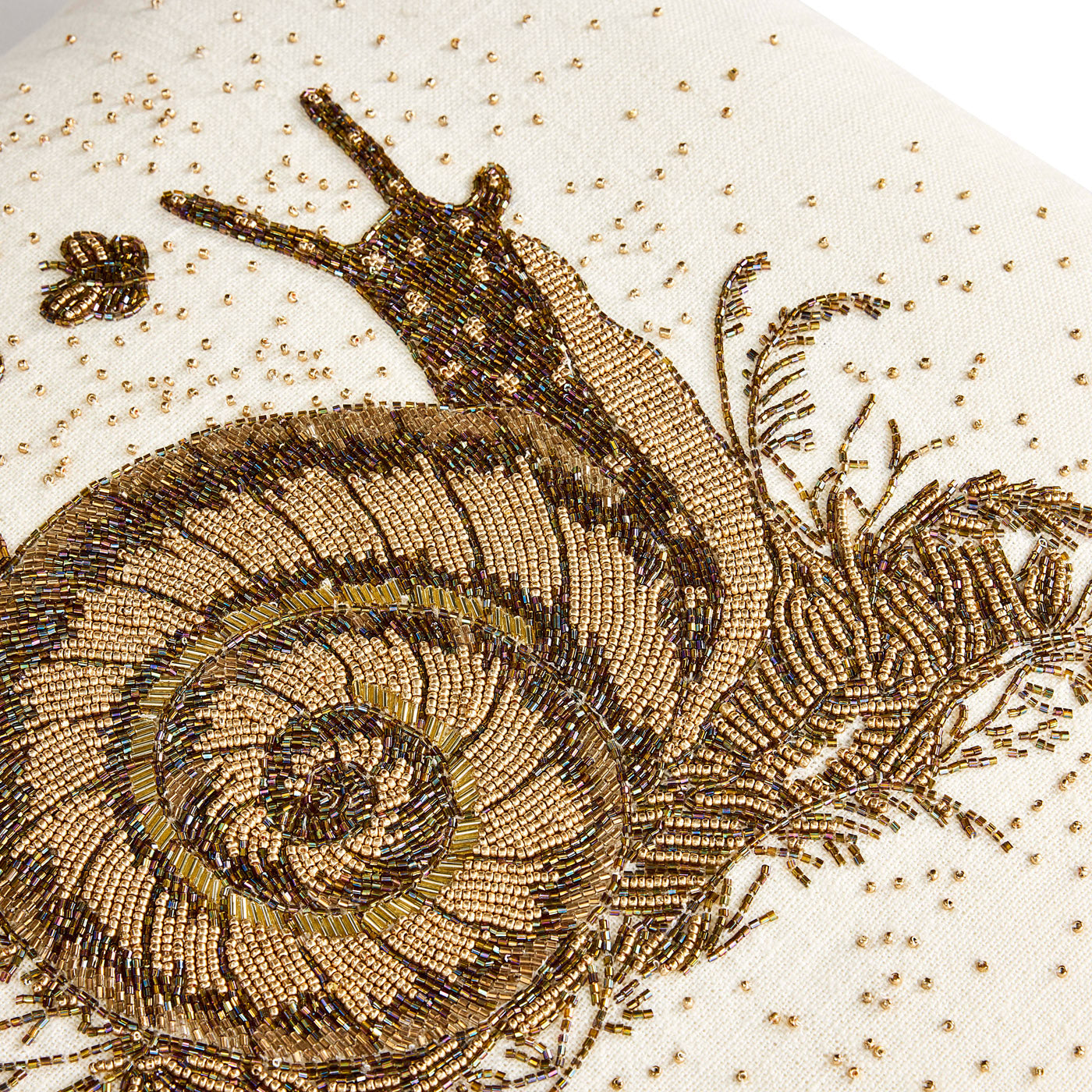 Cuscino con perline a forma di lumaca botanica