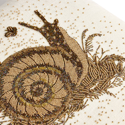 Cuscino con perline a forma di lumaca botanica