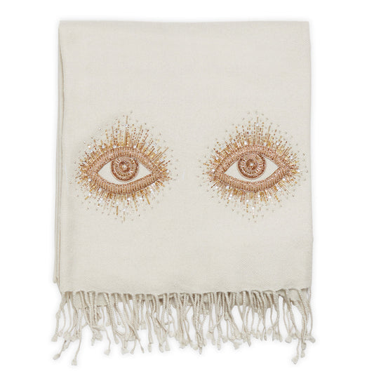 Coperta decorata Muse Eyes in bianco