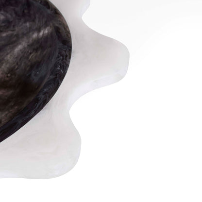 Ciotola ondulata Como nera e bianca