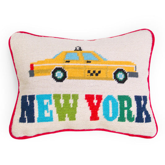 Cuscino Jet Set Needlepoint New York