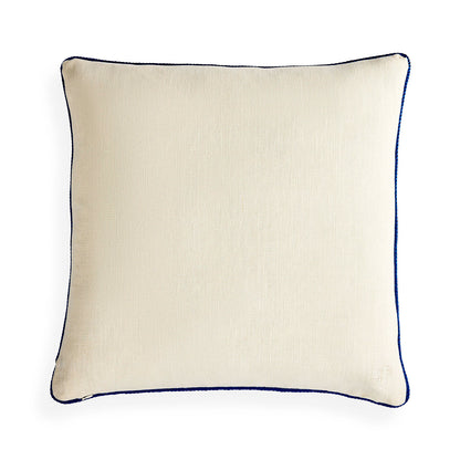 Cuscino Pompidou con bordo in cobalto