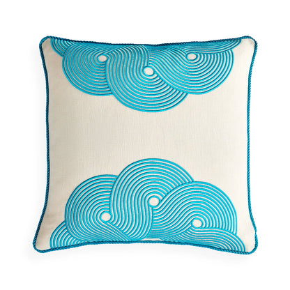 Cuscino Pompidou Aqua Half Circles