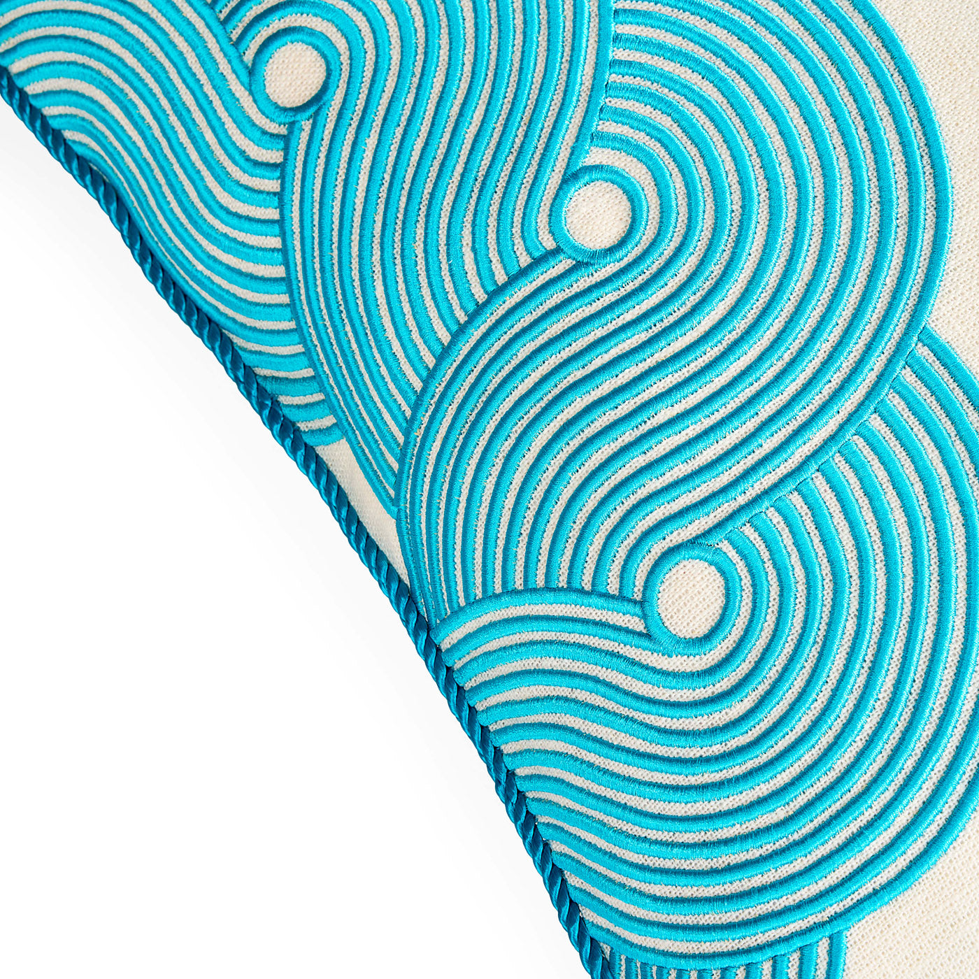 Cuscino Pompidou Aqua Half Circles