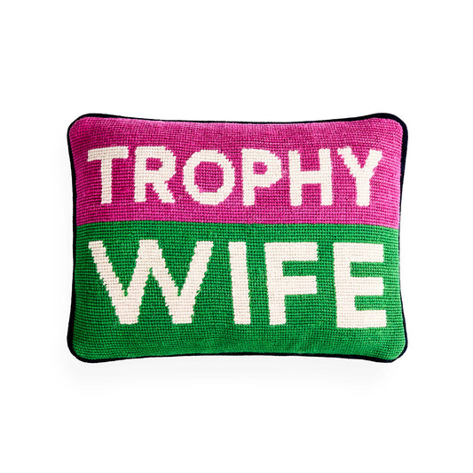 Cuscino ricamo "Trofeo moglie"